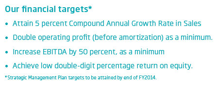 Financial targets table